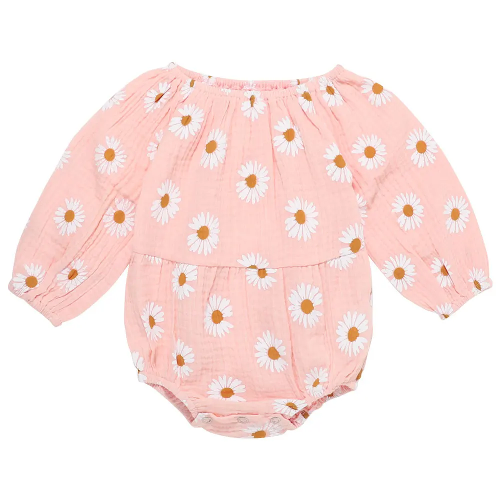 
Elegant baby daisy clothes baby romper button baby girl clothes romper 