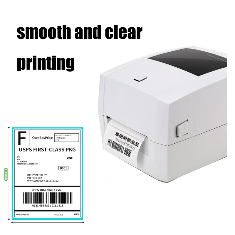 Direct Thermal Blank White Label Barcode Roll High Temperature Resistant Direct Thermal Label