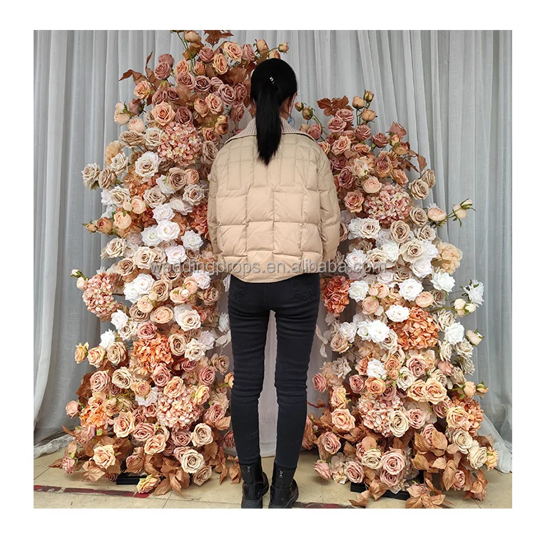 baby breath white rose artificial flower runner decor flower arrangement panel for wedding event decoration