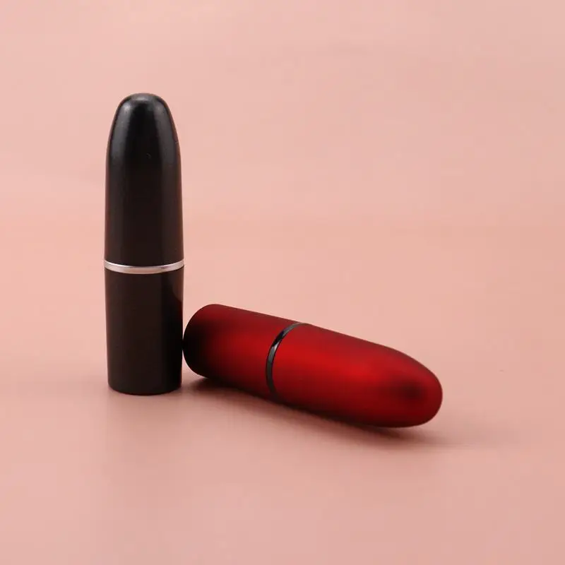 Hot sale private label DIY custom lip balm container matte red bullet shaped empty lipstick tubes packaging