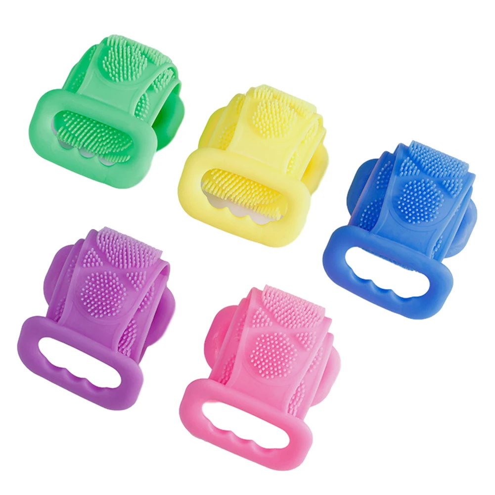 
Silicone Bath Towel Environmental Protective Anti-slip Massage Bathing Scrubber 