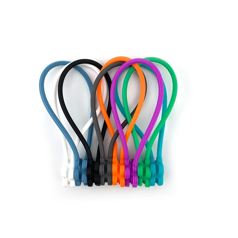 Amazon Hot Sale Silicone Flower Shape Magnetic Cable Cord Winder Tidy Wrap Magnet Organizer Cord Earphone Storage Holder Clip