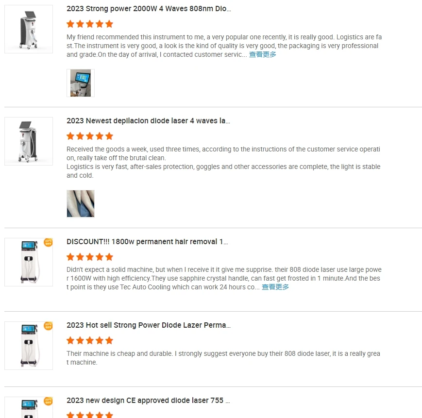 2024 Painless Newest Beauty Professional Diode Laser 808 Hair Removal Machine