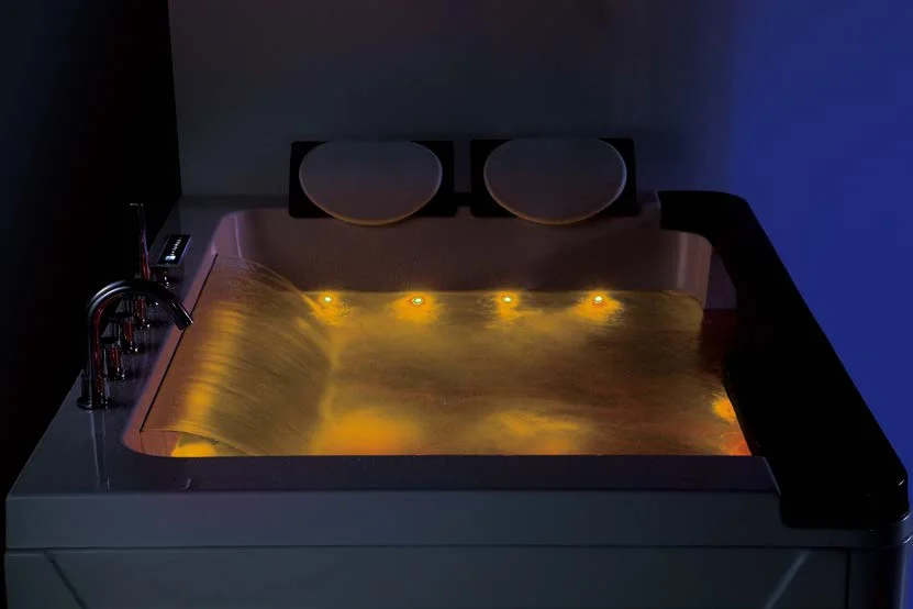 Acrylic indoor freestanding waterfall whirlpool bathtub massage spa hot tub pool with computer control panel