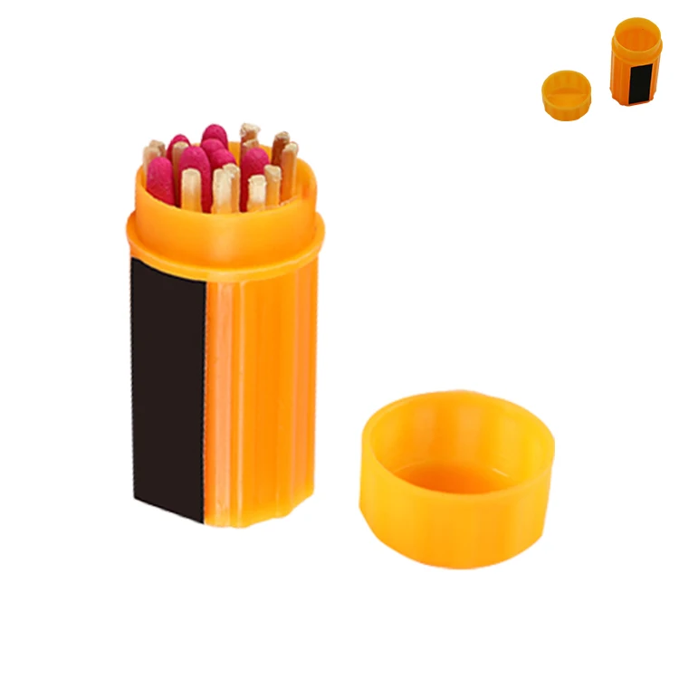 Outdoor Emergency Mini Size Plastic Match Storage Box Waterproof Match Containers