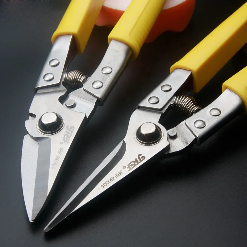 
Multi-purpose Straight White Head Scissors Tin Snips Iron Sheet Alloy Metal Heavy Duty Shear Scissors For Cutting Iron 