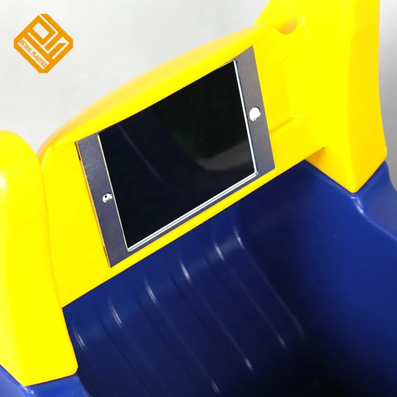 supermarket child kids plastic shopping cart with Ipad holder