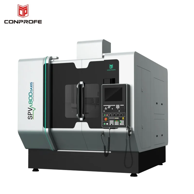 SPV800-5AXIS HSK-A63 высокая скорость высокая точность Китай 5 оси металла сталь фрезерный станок с ЧПУ