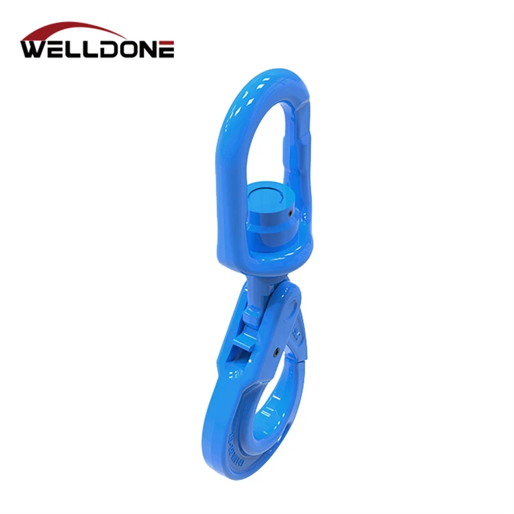 Superior Quality Grade 100 G100 Swivel Self Locking Hook with Bearing