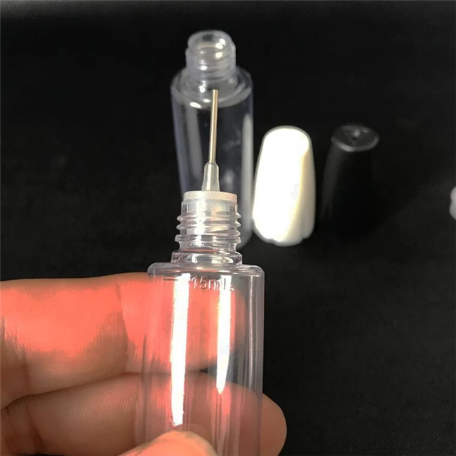 
Matte Black Vape Bottles 10ml 15ml 30ml Needle Bottle Plastic Long Thin Tip Plastic Bottle Childproof 