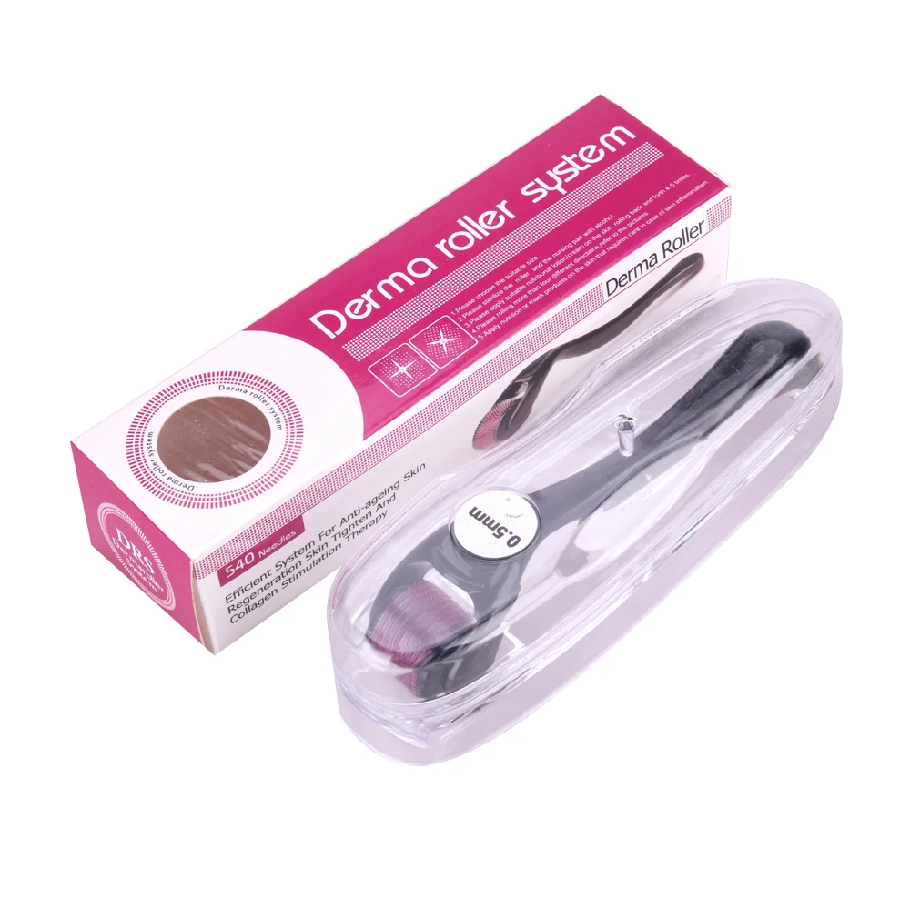  TUYING best 1.0/1.5mm skin brightening black 0.5 mm dermaroller 540 microneedle titanium needles derma roller