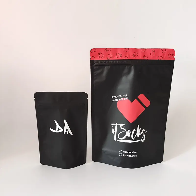 Factory wholesale resealable 1G Custom Printed Resealable Zip lock Mylar Pouch Bag Smell Proof  food coffee tea Packaging
