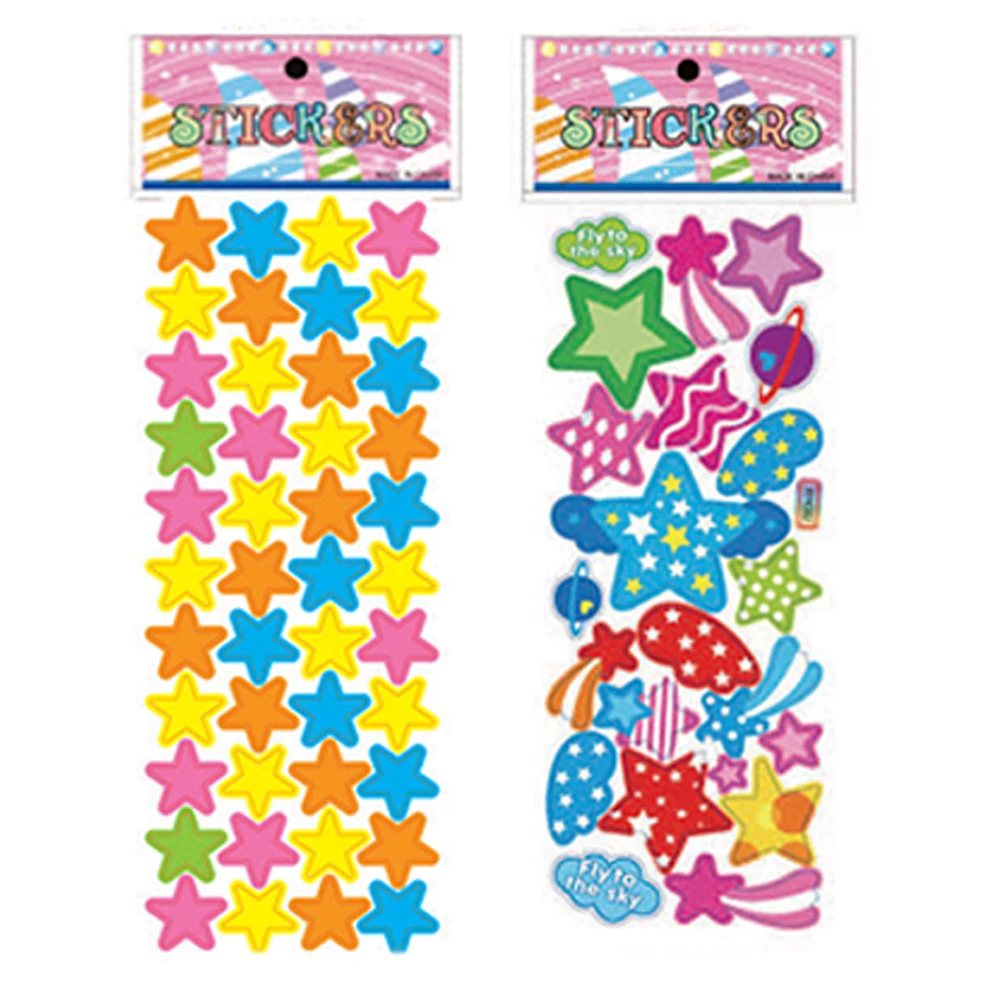 custom cartoon pvc teen star stickers for kids puffy handwritten laptop water bottle stickers skateboard stickers