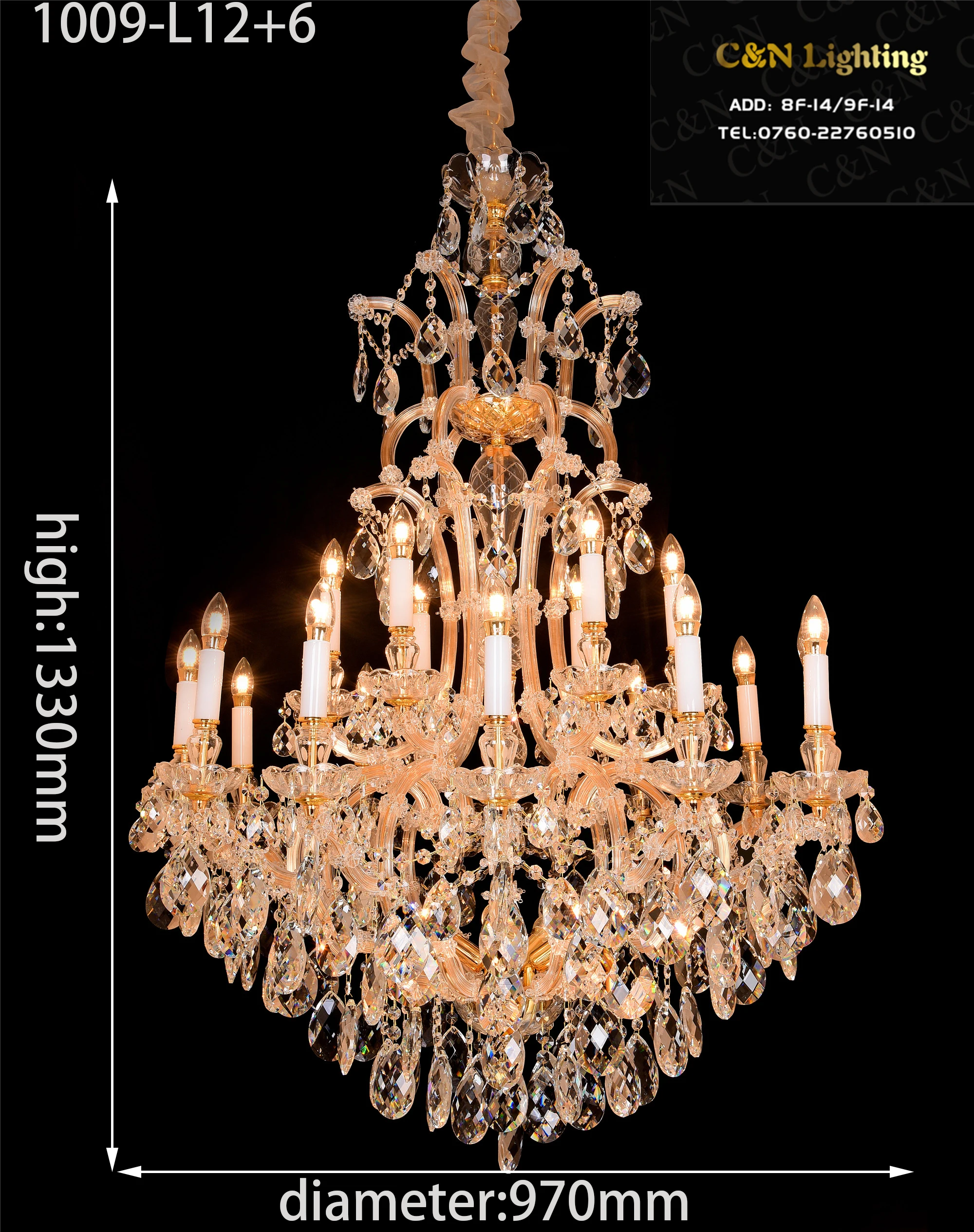 
Chandeliers for Villas Explosions of High-grade Crystal European Pandent Lights Lighting and Circuitry Design Energy Saving 120 