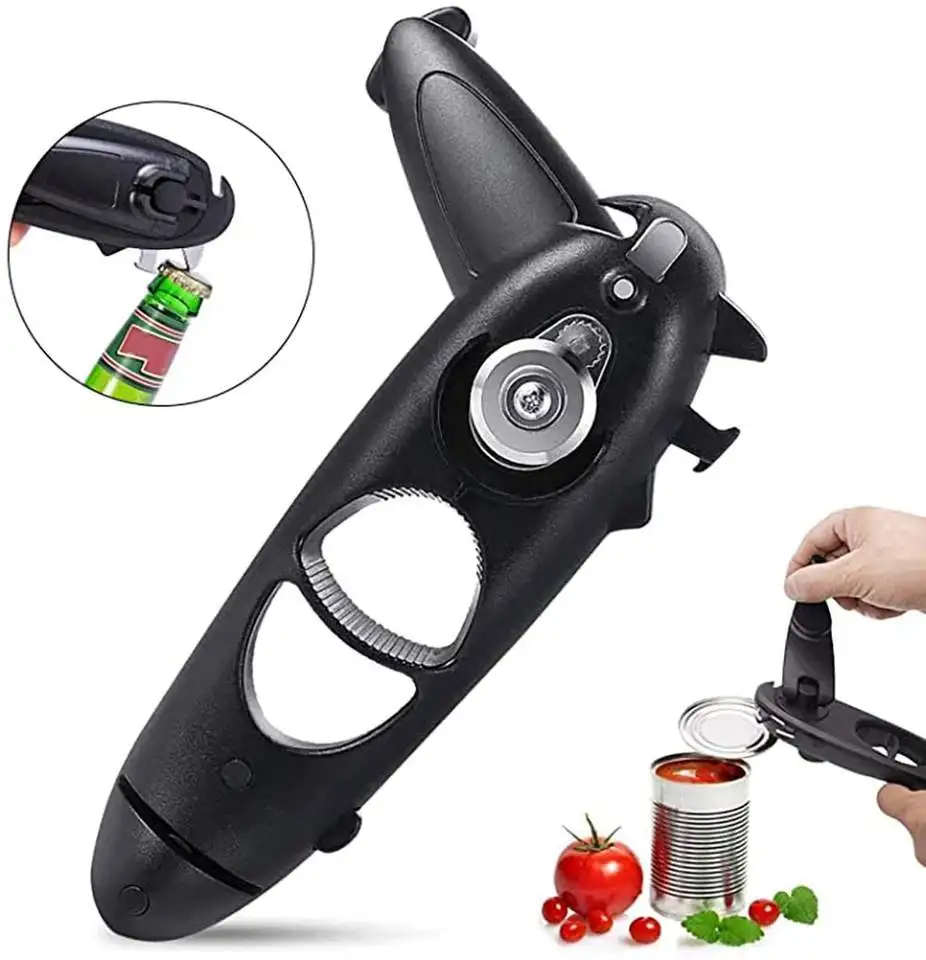 8 In 1 Hand Can Opener Kitchen Tool Multi-function Can Opener Manual Stainless Steel Easy Can Jar Opener