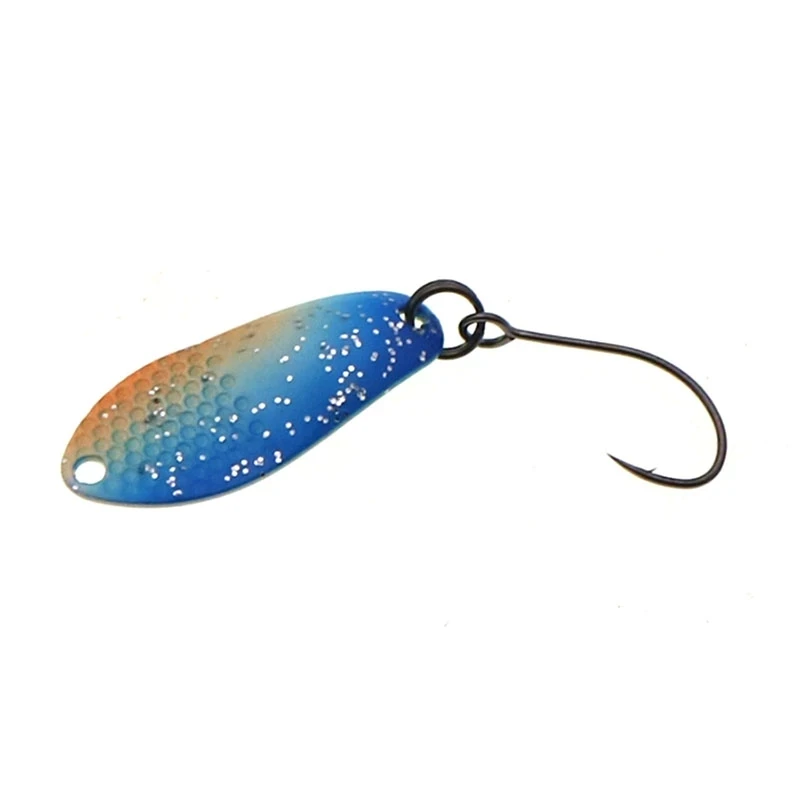 1.7g 27mm Pink UV Trout Fishing spoon Lure Single Hook Metal Spoon Lures  Artificial Bait Bass Perch Spinner