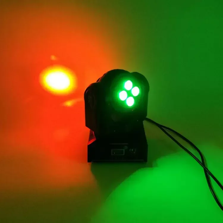 WF Mini LED 10W Double Sided 4-Eyes Laser Shaking Head Stage Light DMX Sound Control Dj Light Equipment