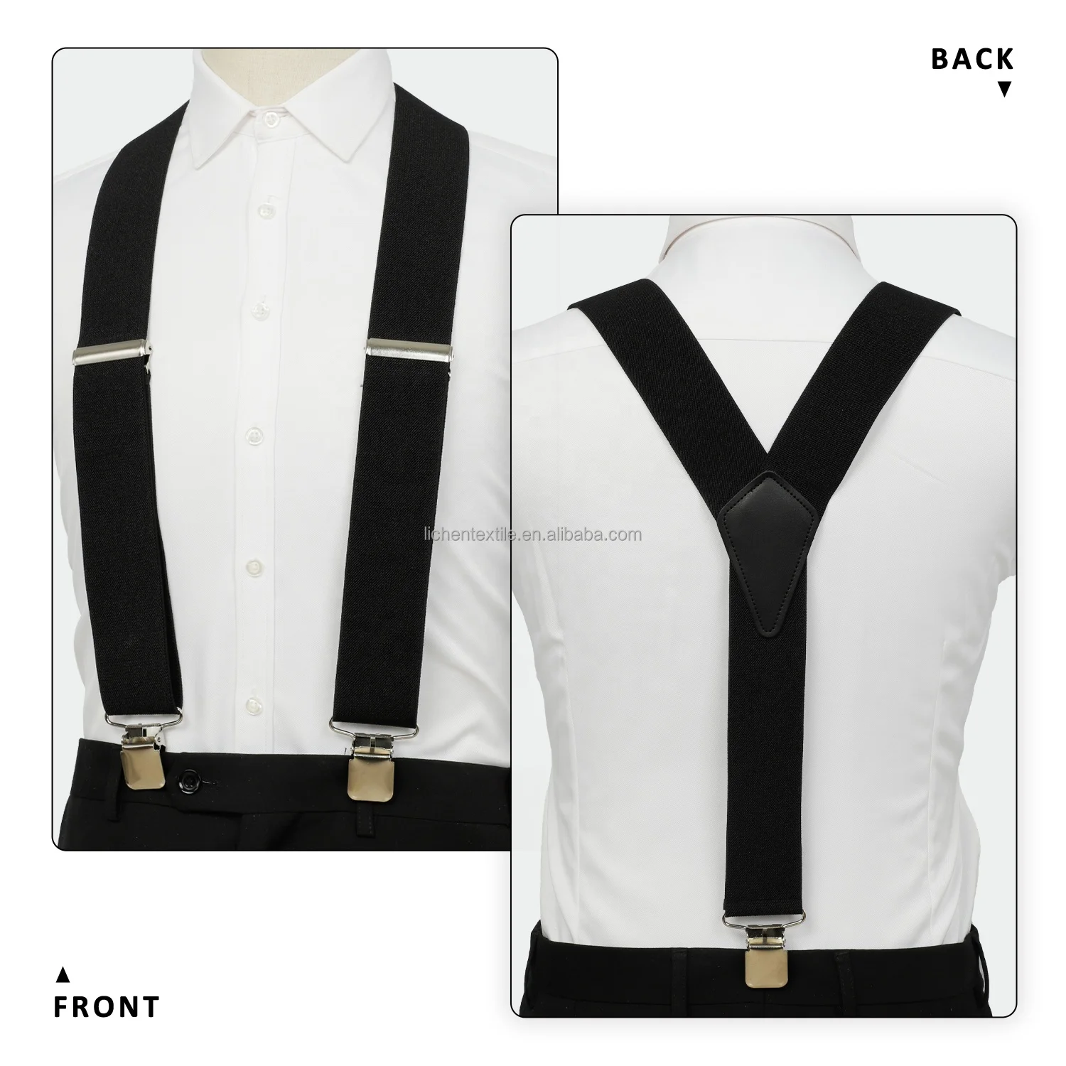 China Manufacture Multi Function Wholesale Elastic New Pattern Leather Suspenders for Men 5cm Width Y Suspedner