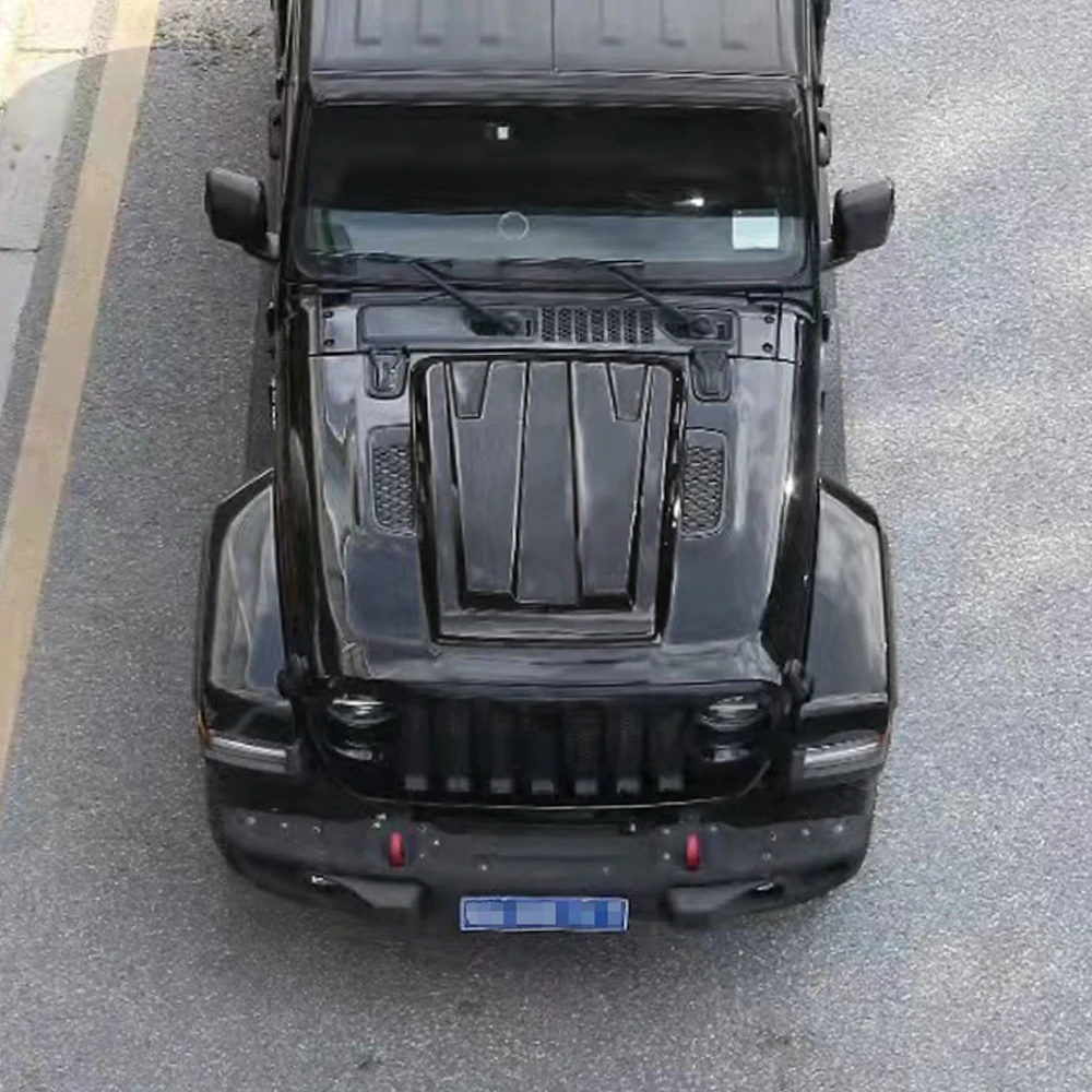 maiker auto body systems automotive parts & accessories for jeep wrangler JL Decoration board Car bonnet Hood Scoop engine Cover
