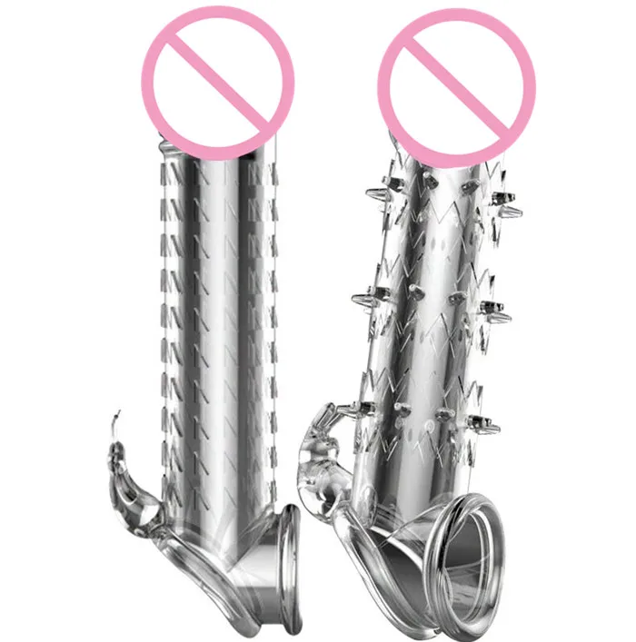 hot selling Crytral Condom penis sleeve Cock Enlargement Dick Extender Condoms for Men