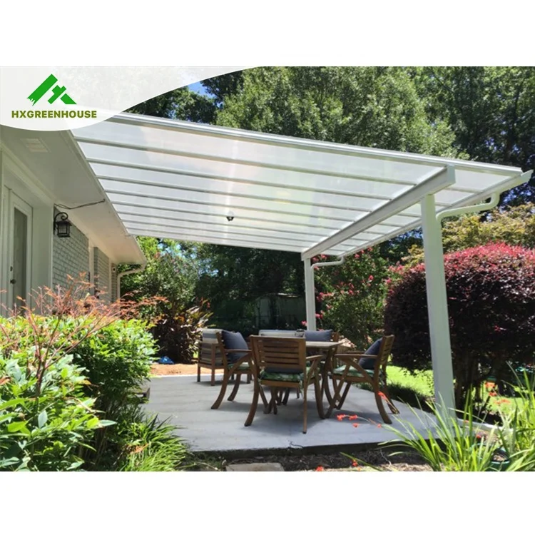 Rain Cover Balcony Shade Cover Waterproof Outdoor Rain Balcony Polycarbonate Window Roof Aluminum System Canopy Awning