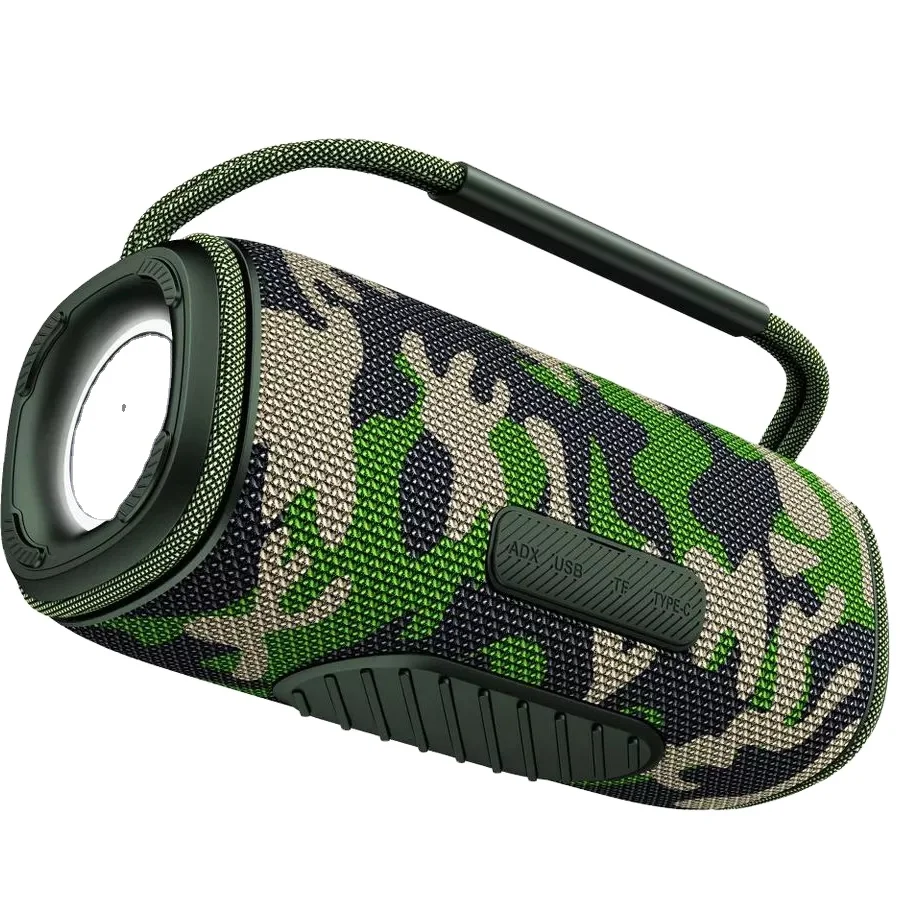 Portable Surround Sound Portable IPX6 Waterproof Outdoor Camouflage Wireless Fabric Mini Speaker with Microphone