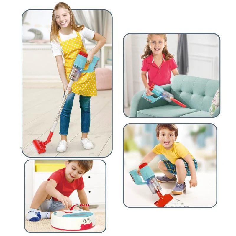 Hot Sale New Indoor Pretend Play Cleaning Toy Vacuum Mini Simulated Electric Vacuum Cleaner Toys