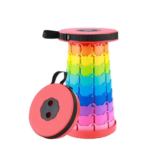 Портативный складной стул, легкий Регулируемый пластиковый табурет для рыбалки и путешествий