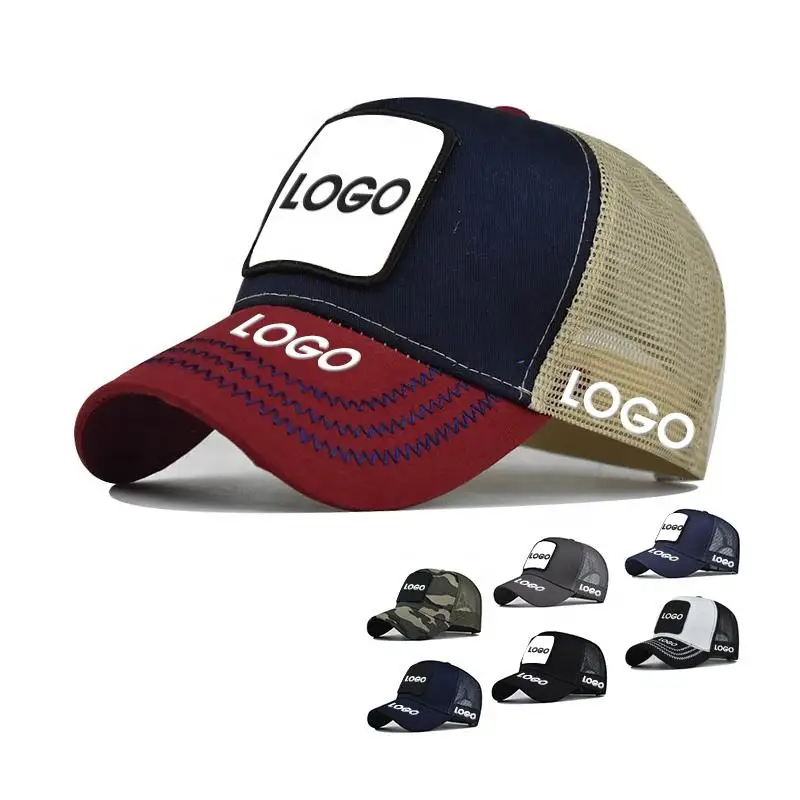 Wholesale Mesh Gorras 5 Panel Snapback Sports Baseball Caps Manufacturer Trucker Hats Embroidery Custom Logo for Men and Women