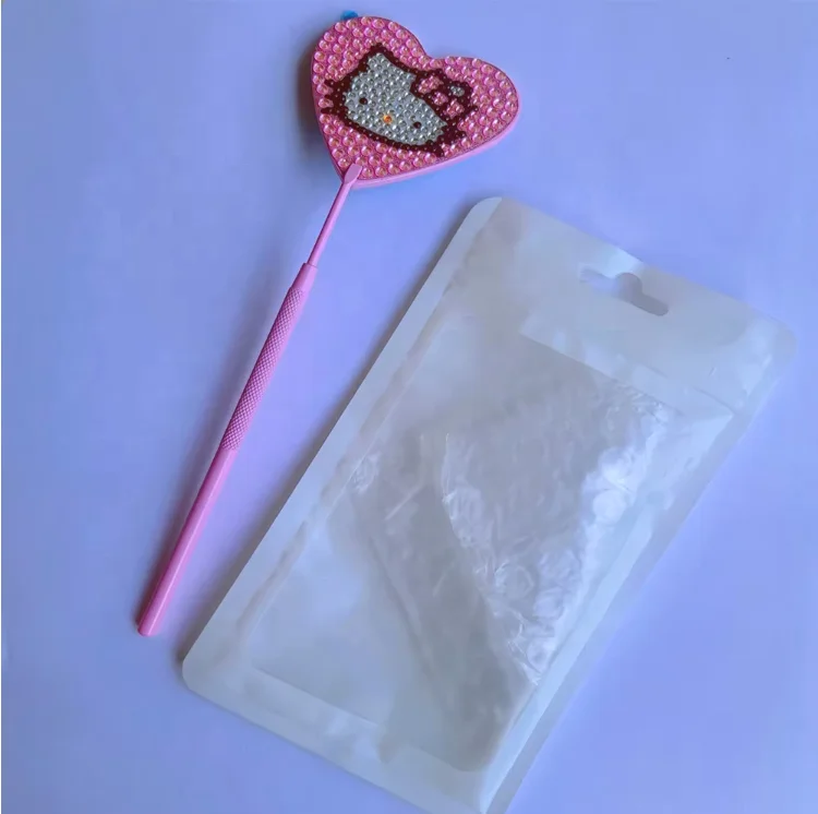 2024 top selling Hello Kitty Lash Mirror with diamonds lash supplies hello kitty hand mirror custom logo lash extensions mirror