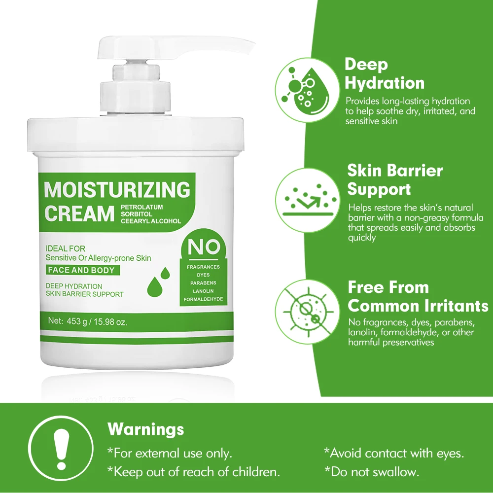 Disunie 453g Moisturizing Face Body Cream & Lotion (new) With Petrolatum Nourishing Beauty Skin Care Products For Men and Women