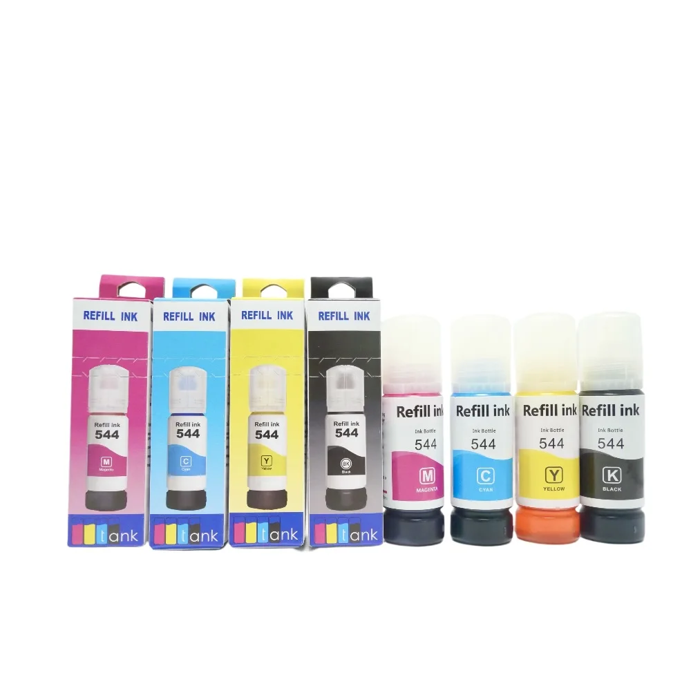 Wholesale 544 544 Inkjet printer water based Ink dye ink For Epson L1110/L3100/L3101/L3110/L3111/L3115/L3116/L3156