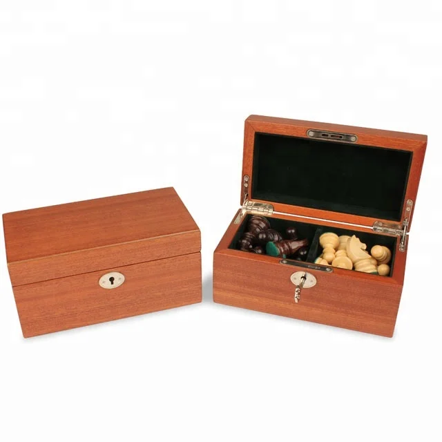 luxury mahogany wood chess gift packaging box