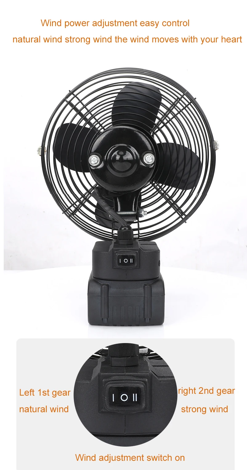 Cordless Adjustable speed air cooler fan portable fans mini usb rechargeable ventilateur chargeable customized fans