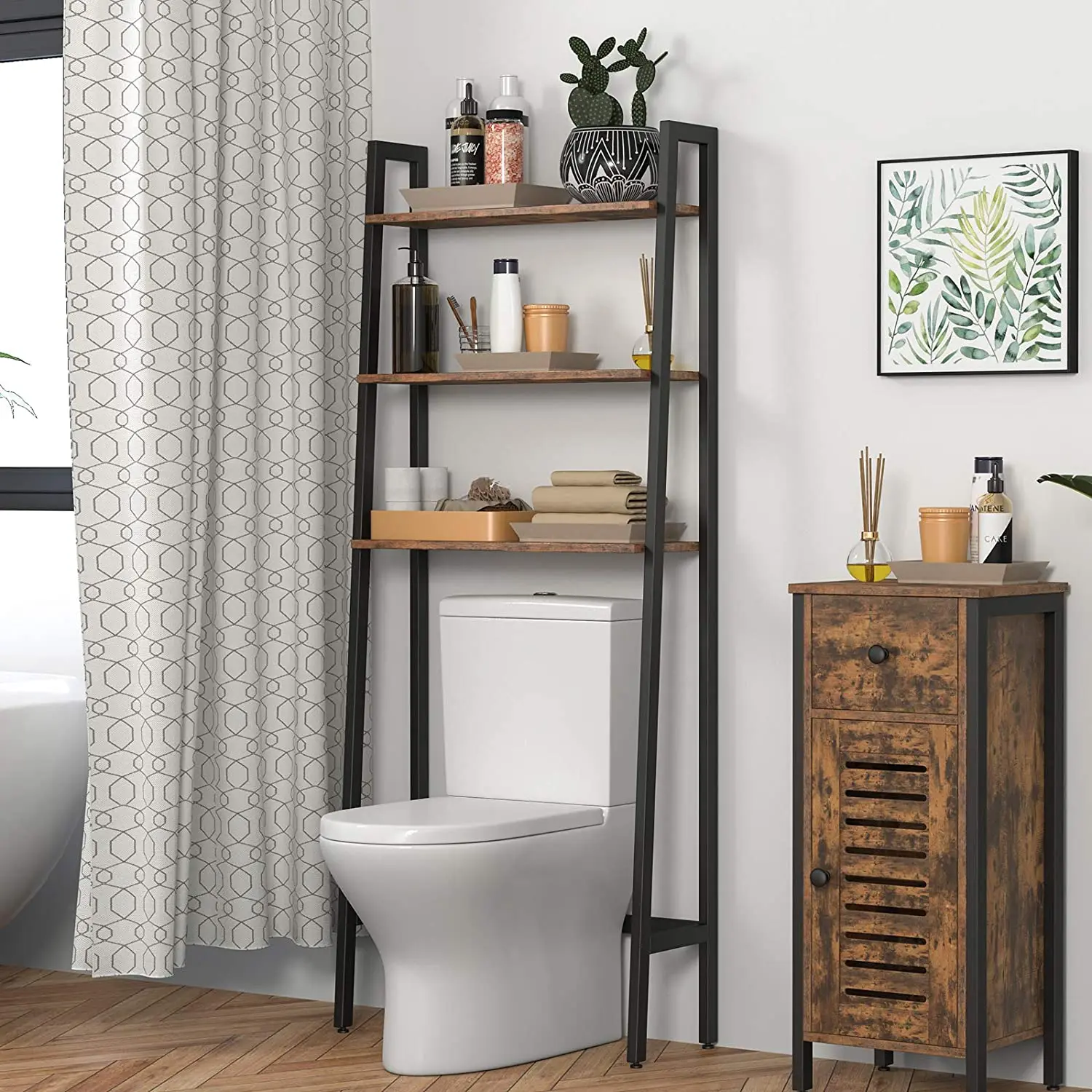 
Hot Selling Bathroom Space Saving 3 Layer Toilet Storage Rack Industrial Multifunctional Toilet Cabinet 