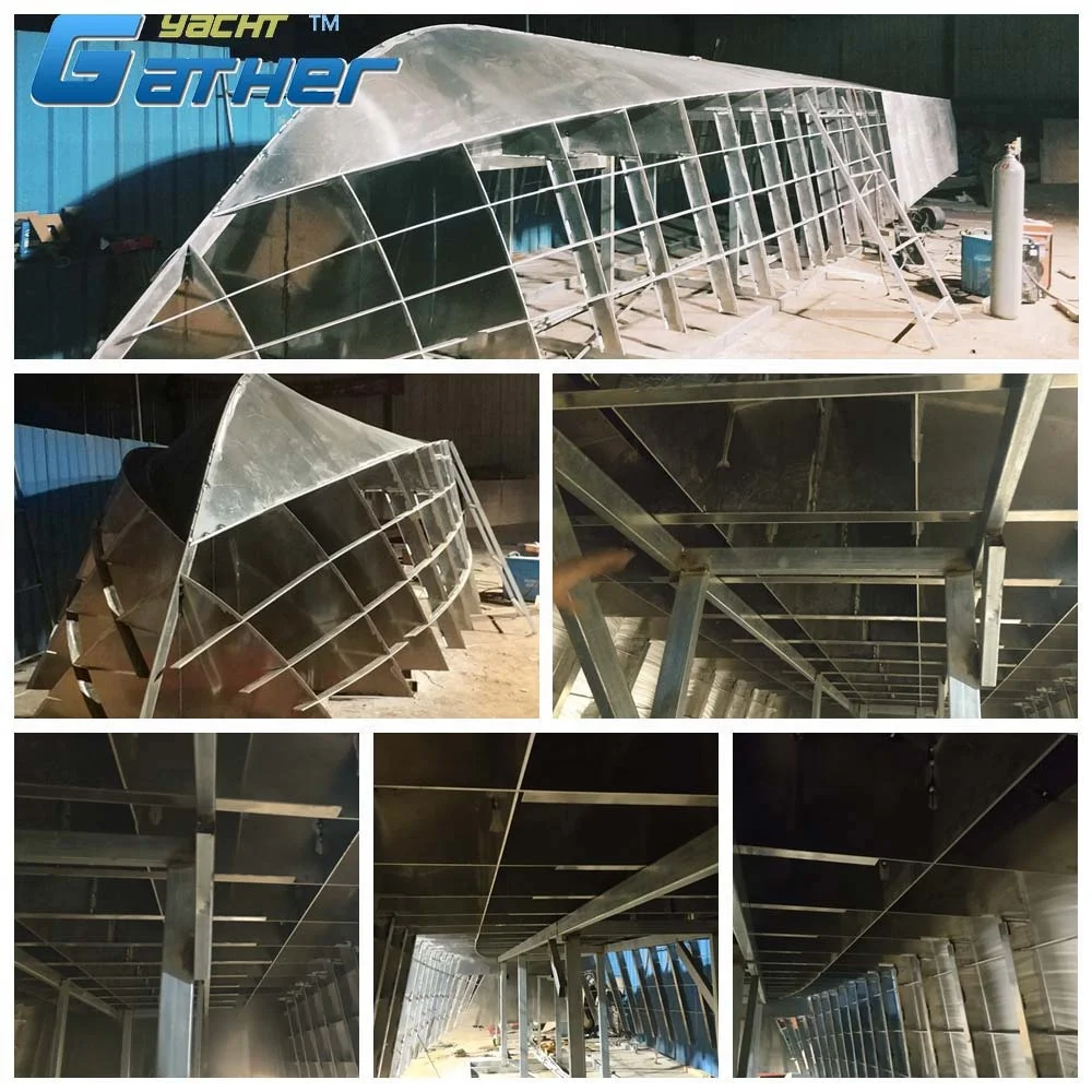 Gather 13M 43ft  aluminum water taxi passenger boat and cargo ships for sale