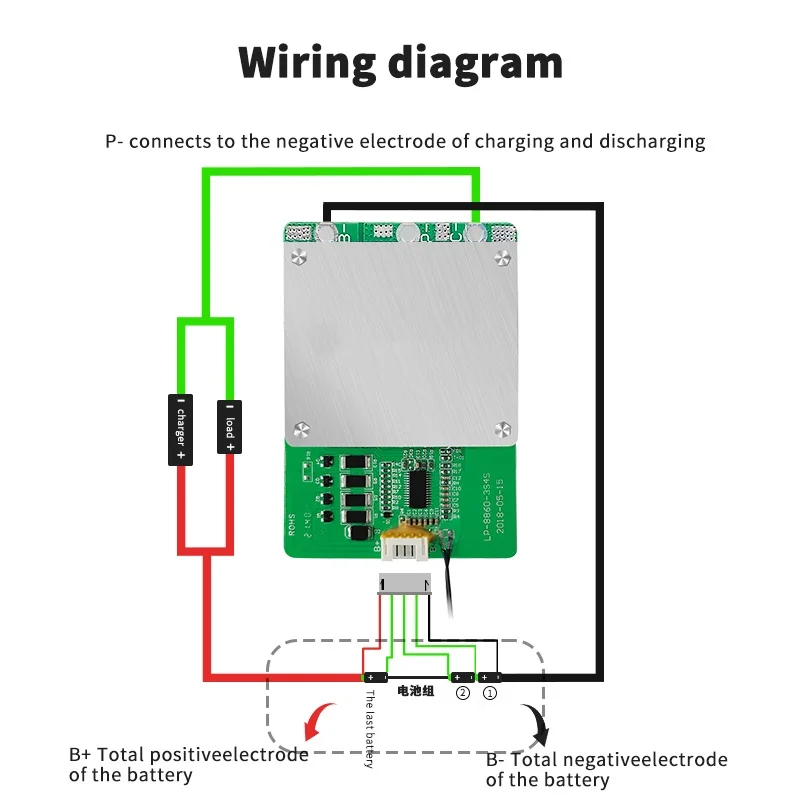 3s 4s 20A 30A 40 A 50A 12V lithium battery BMS battery protection board for UPS portable power station solar storage system