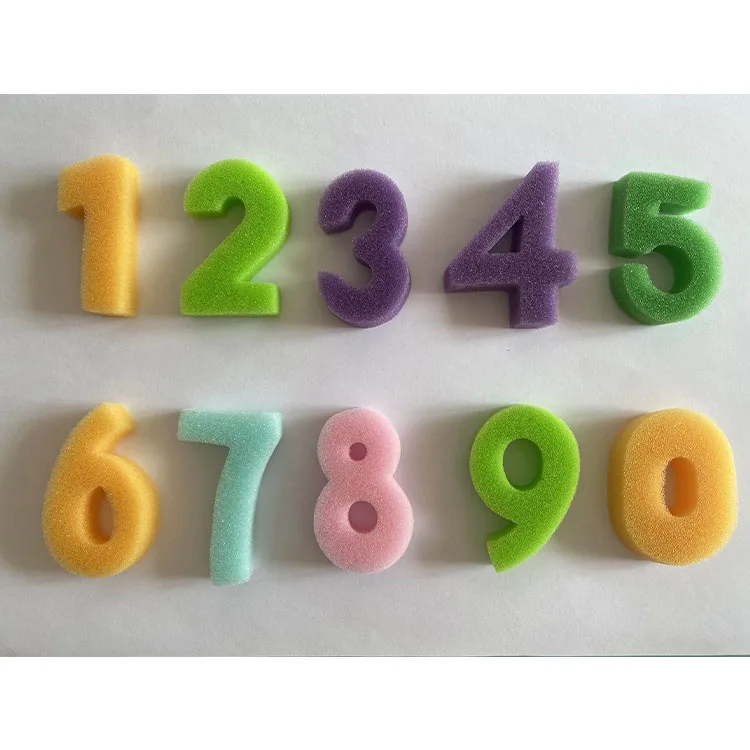 Low Price Promotional Various Good Quality Digital Shape Kids Sponge Seal Stamp