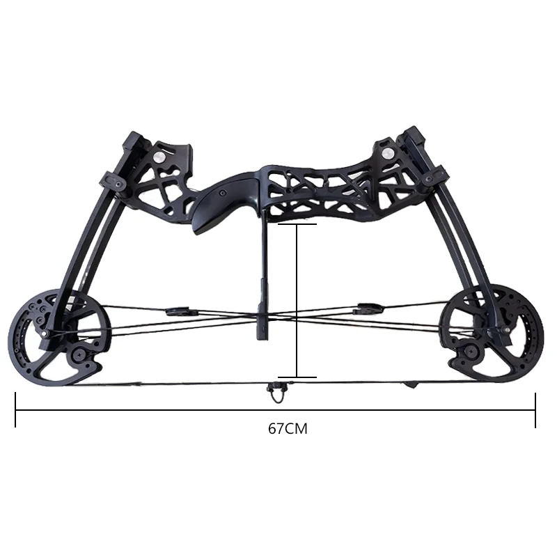 New Design 67cm Outdoor Hunting Steel Ball Bow And Arrows 20-50 Lbs Archery Compound Bow Set