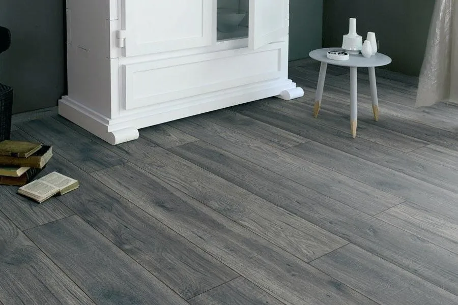 FSC Certified Smoked White oak Grey color parquet hardwood flooring