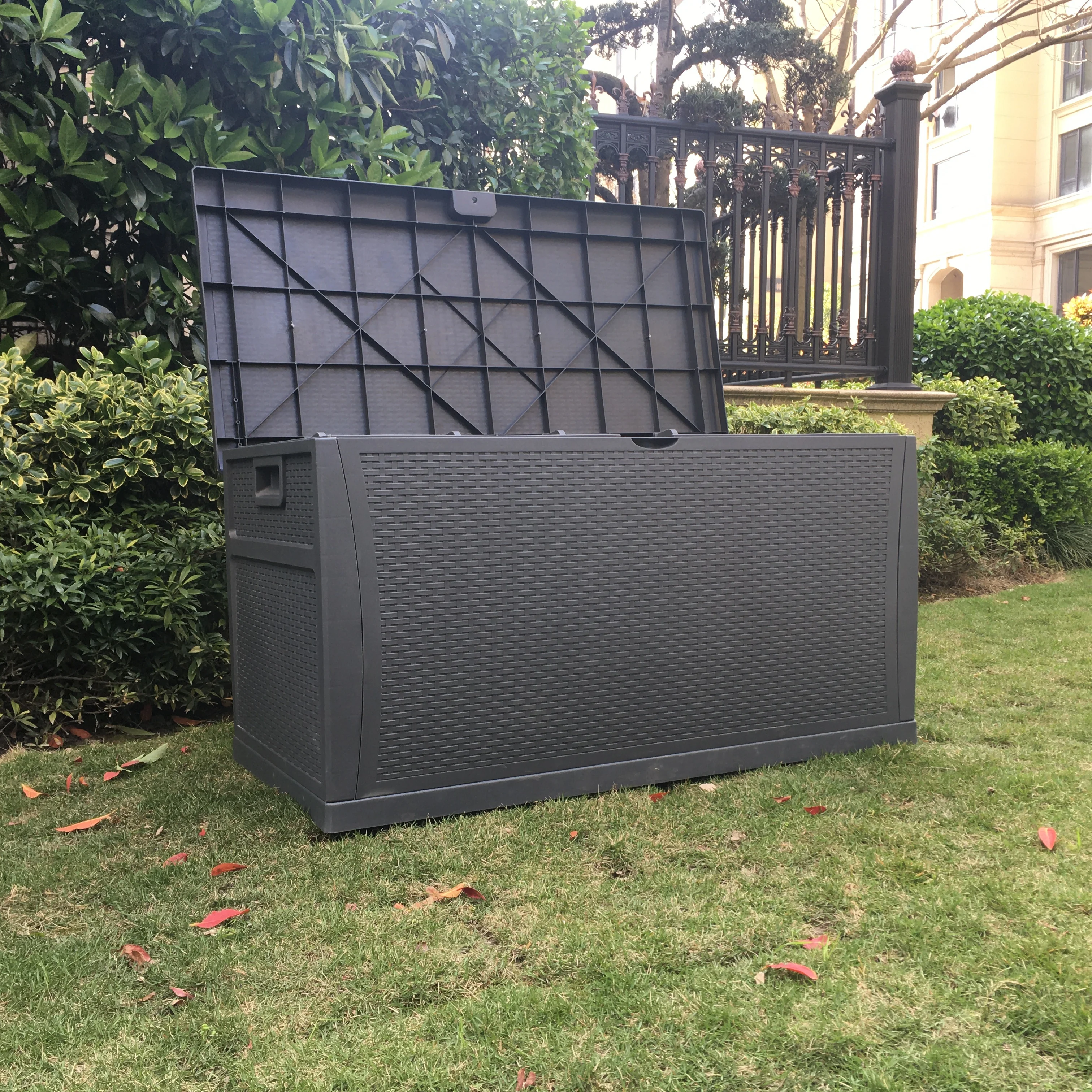 Home Garden Backyard Garden Toys Patio Furniture Organization and Storage Resin Large Deck Box