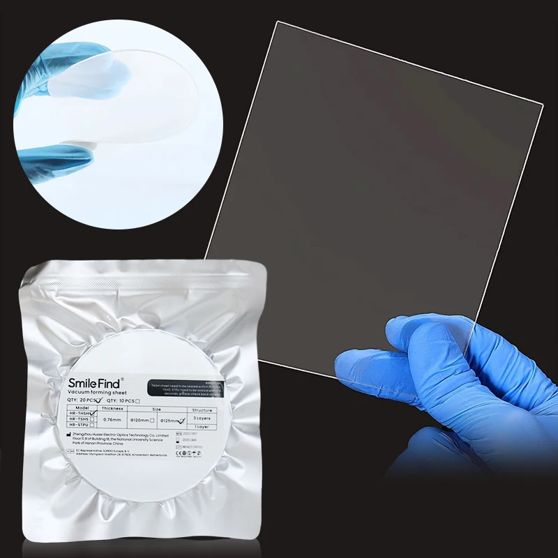 Ce Certificate 3 Layer Thermoplastic Orthodontic 3 Tpu Petg Dental Vacuum Forming White 1mm Soft Hard Clear Aligner Sheet 1mm