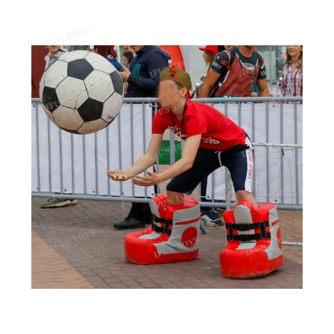 Outdoor team building game Giant Inflatable Sports Shoes /inflatable football shoes/inflatable soccer speed shoes