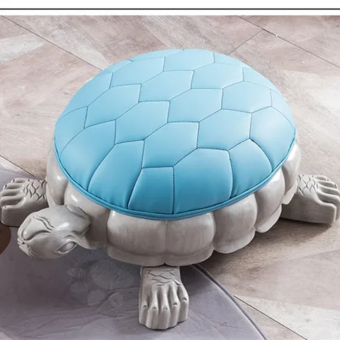 
Hand-carved Tortoise Shape Design Children Kids Animal Wooden Stool G237 