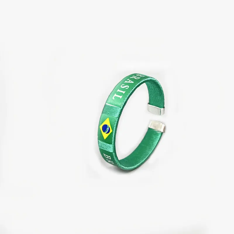 Wholesale Custom Free Wristband National Free Size Elastic Flag Bangle Bracelet