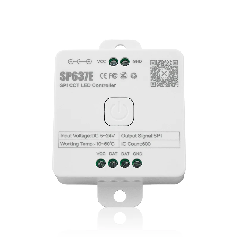 New model DC5V 24V SPI signal CCT light strip with remote control SPI dual channel addressable led controller