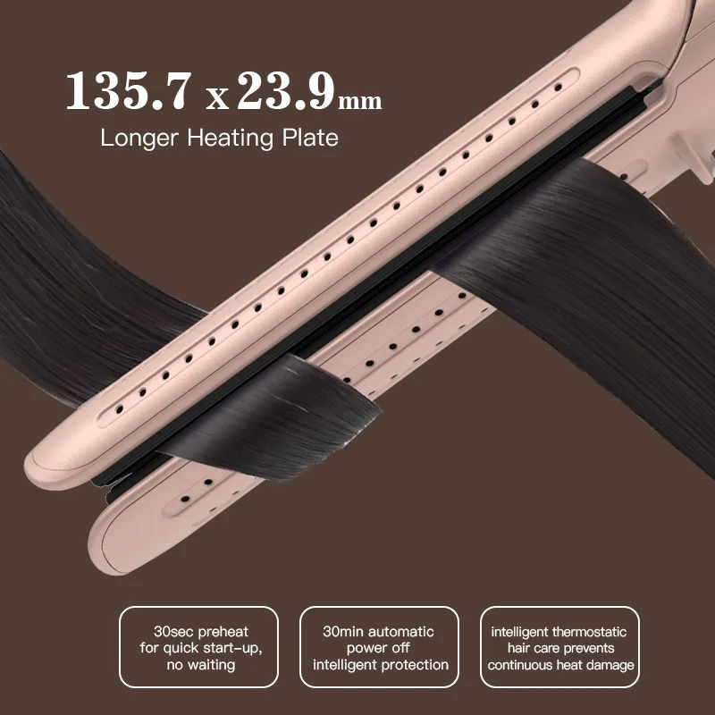 PTC Fast Heating 2 in 1 Cold Airflow Hair Styling Tools Professional straightener and hair curler