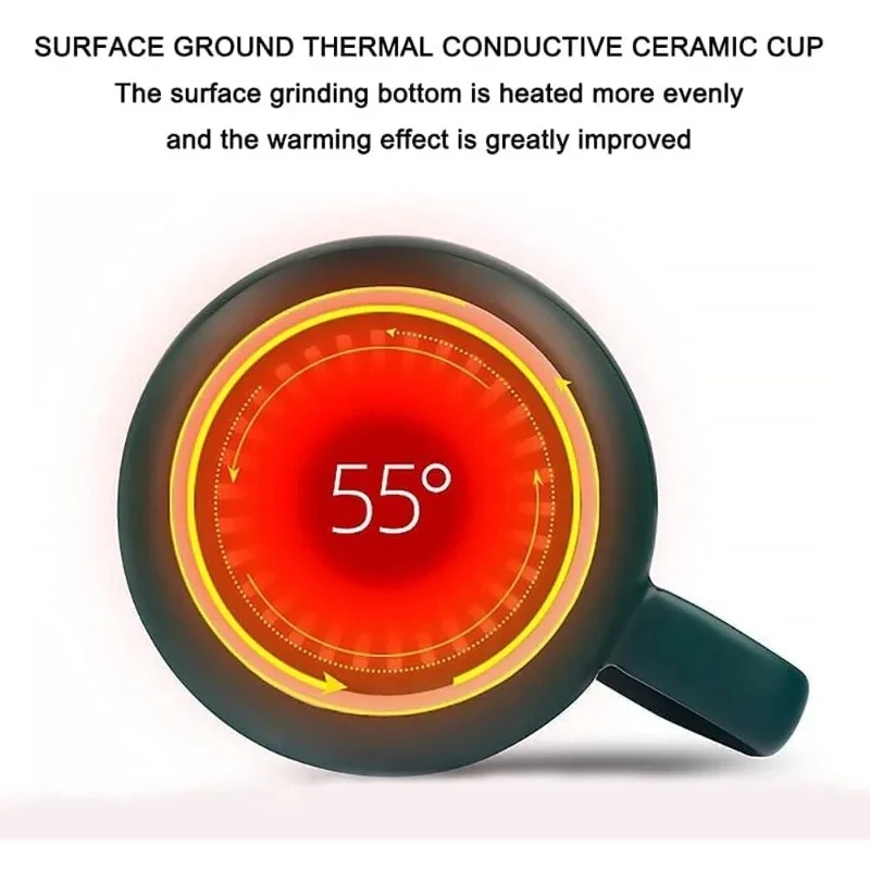 Custom Logo Heating Pad Temperature Control Smart Coffee Mug Cup Warmer Gift Set for Home Office