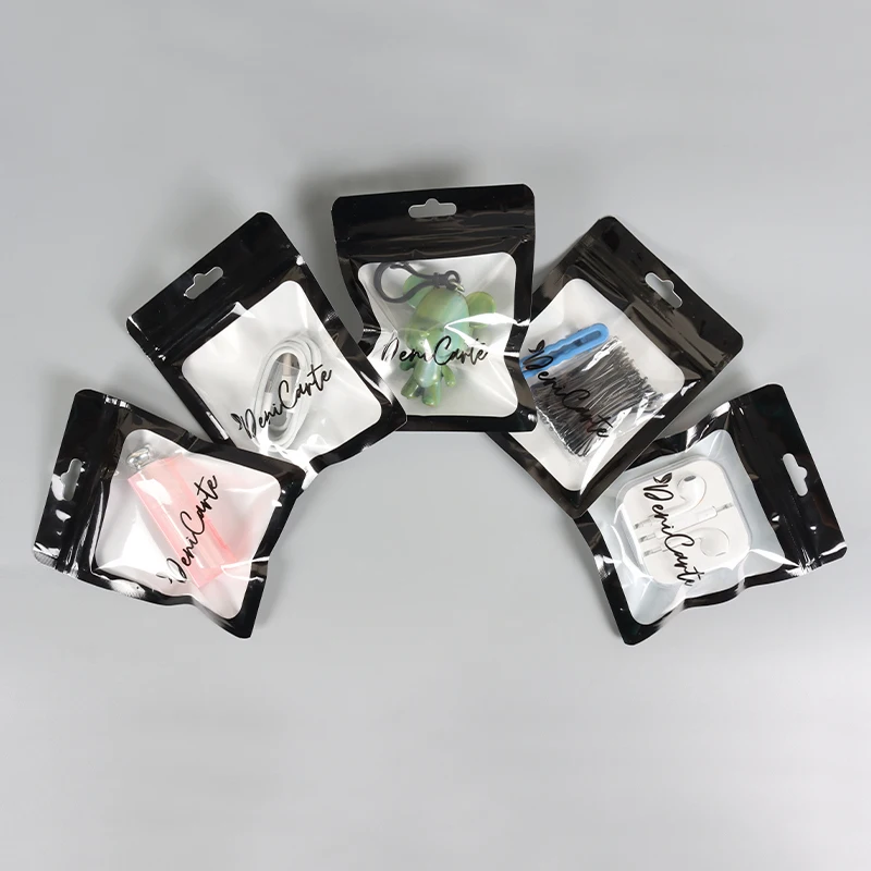 Изготовленные на заказ ламинированные алюминиевые фольгированные сумки с замком на молнии с логотипами мини-серьги Ziplock сумка на молнии с 3 боковыми уплотнениями сумка на молнии