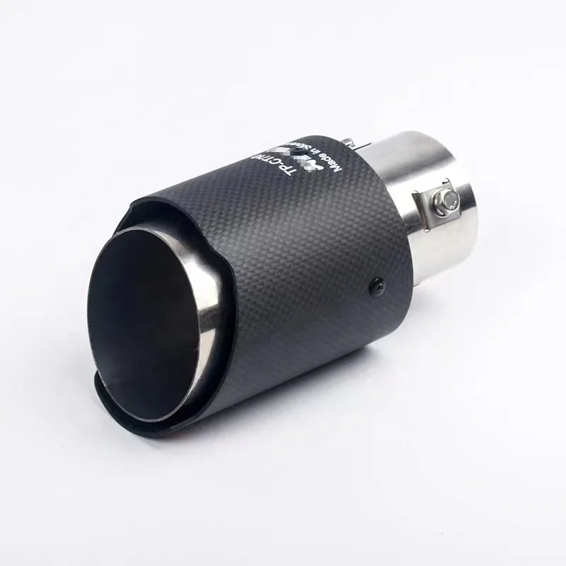 performance gloss black carbon fiber blue burnt exhaust muffler tips for BMW M2 M3 M4